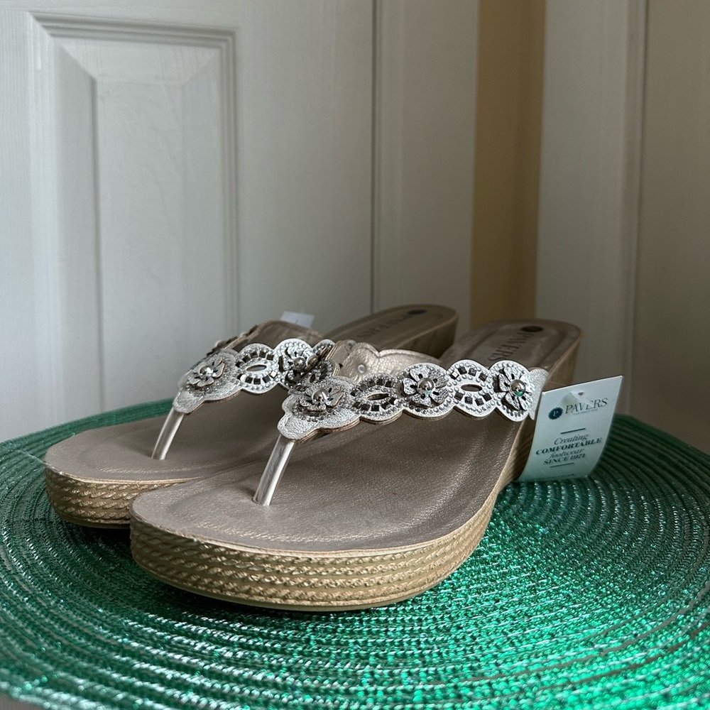 Pavers England Co. Embellished Platform Sandals